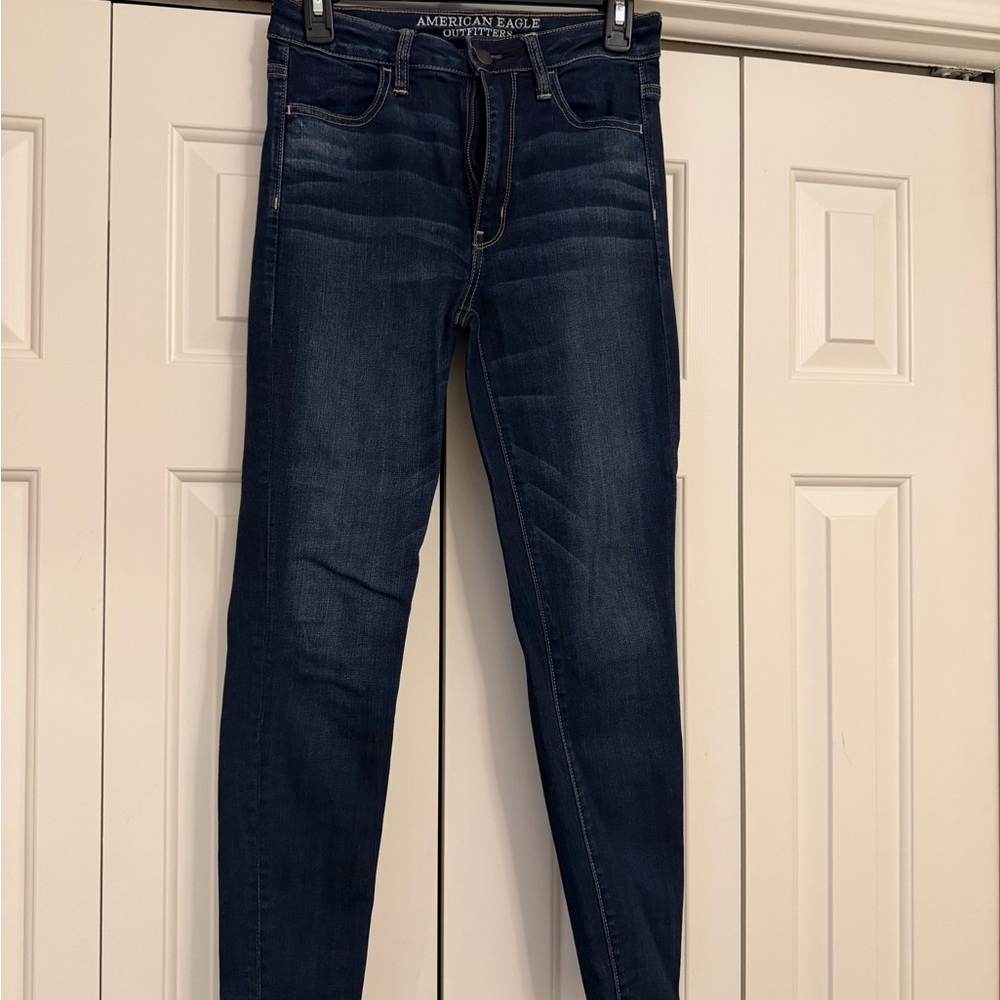 American Eagle Outfitters Women's Dark Blue Jeans